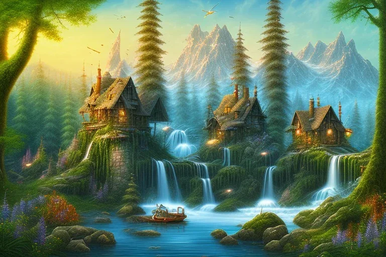 mountain water forest