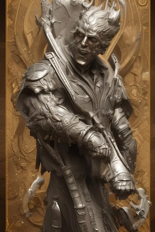 Future classic style statue, 3d blander