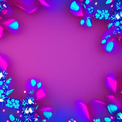 floral arch pink and blue, sparkle, luminous, iridescent background, finely tuned detail, ultra high definition, ultra sharp focus, unreal engine 5, extremely sharp detail, colorful