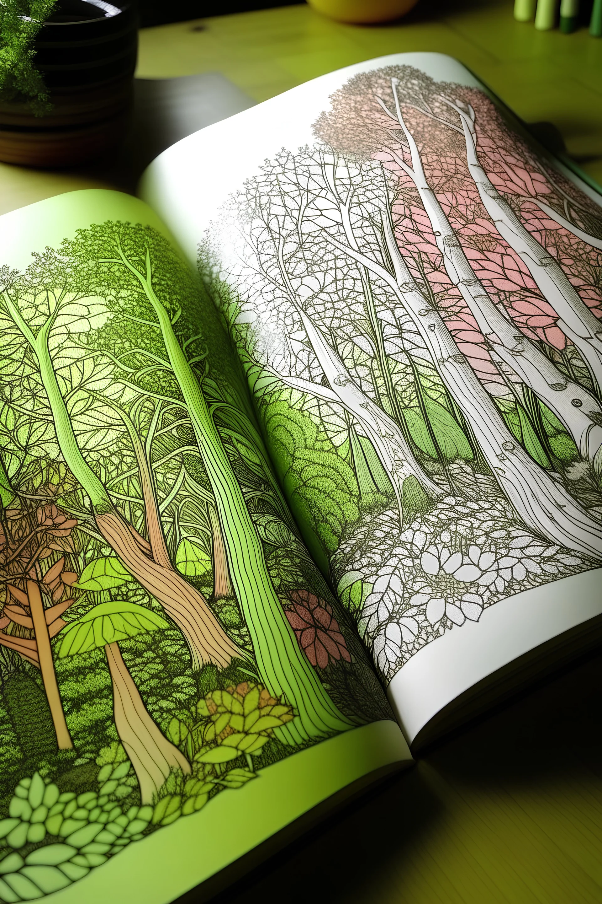 Forest Coloring Book 6000