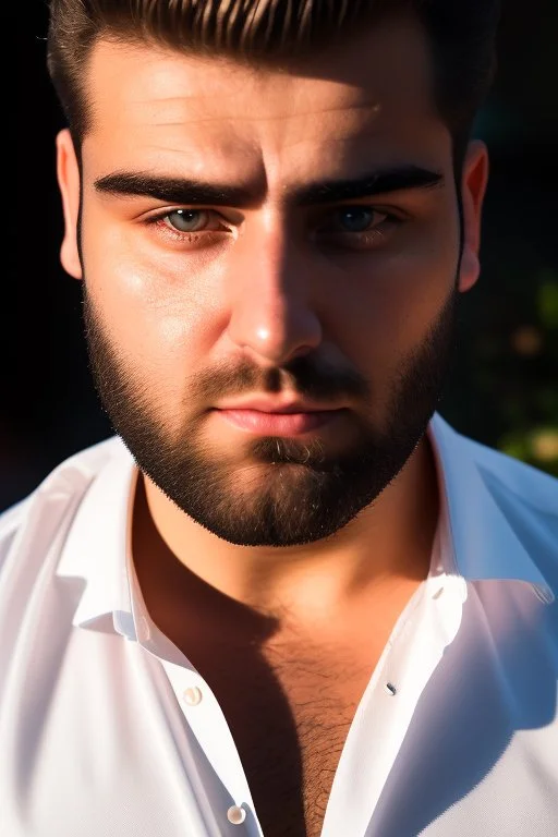 close up photography of a blonde strong chubby italian man 28 years old, short hairs, worried , relaxing over the bed on a glass patio, bullneck, white boxer, manly chest, ugly, with a paper letter in one hand, Canon EOS, 35mm lens, photorealistic, ultra detailed, emotive eyes, natural light, strong sunlight