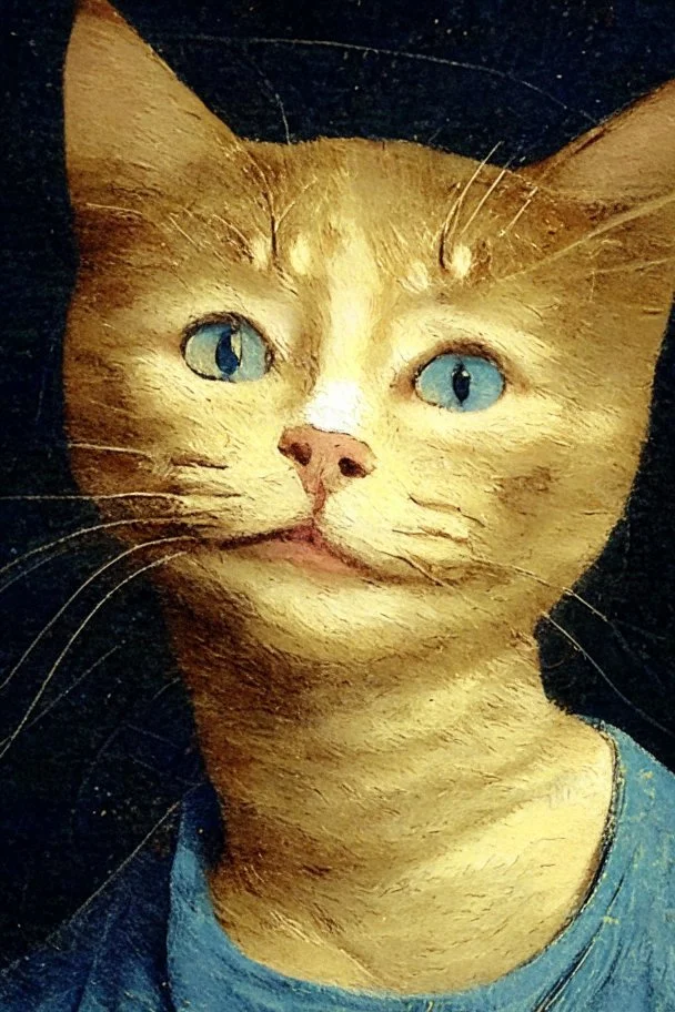 Portrait of a cat by Van Gogh