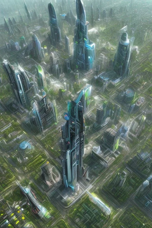 tech future city green
