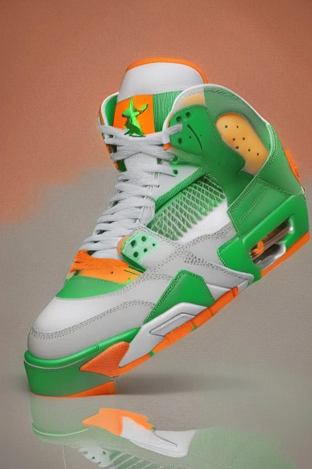 Make Jordan 5s with a green orange and white color tpd9hfhd8uly