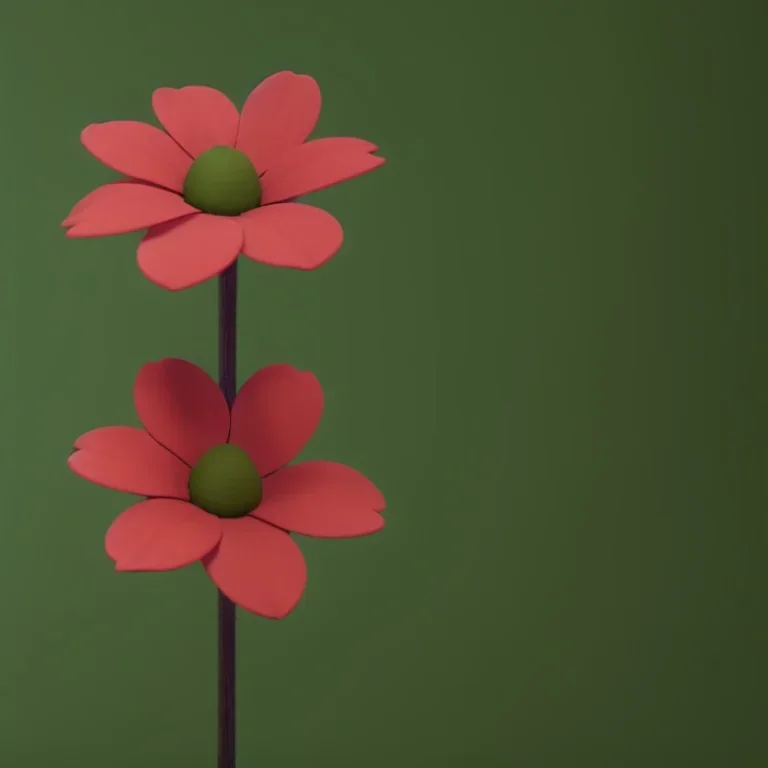 Flower 3d rendering