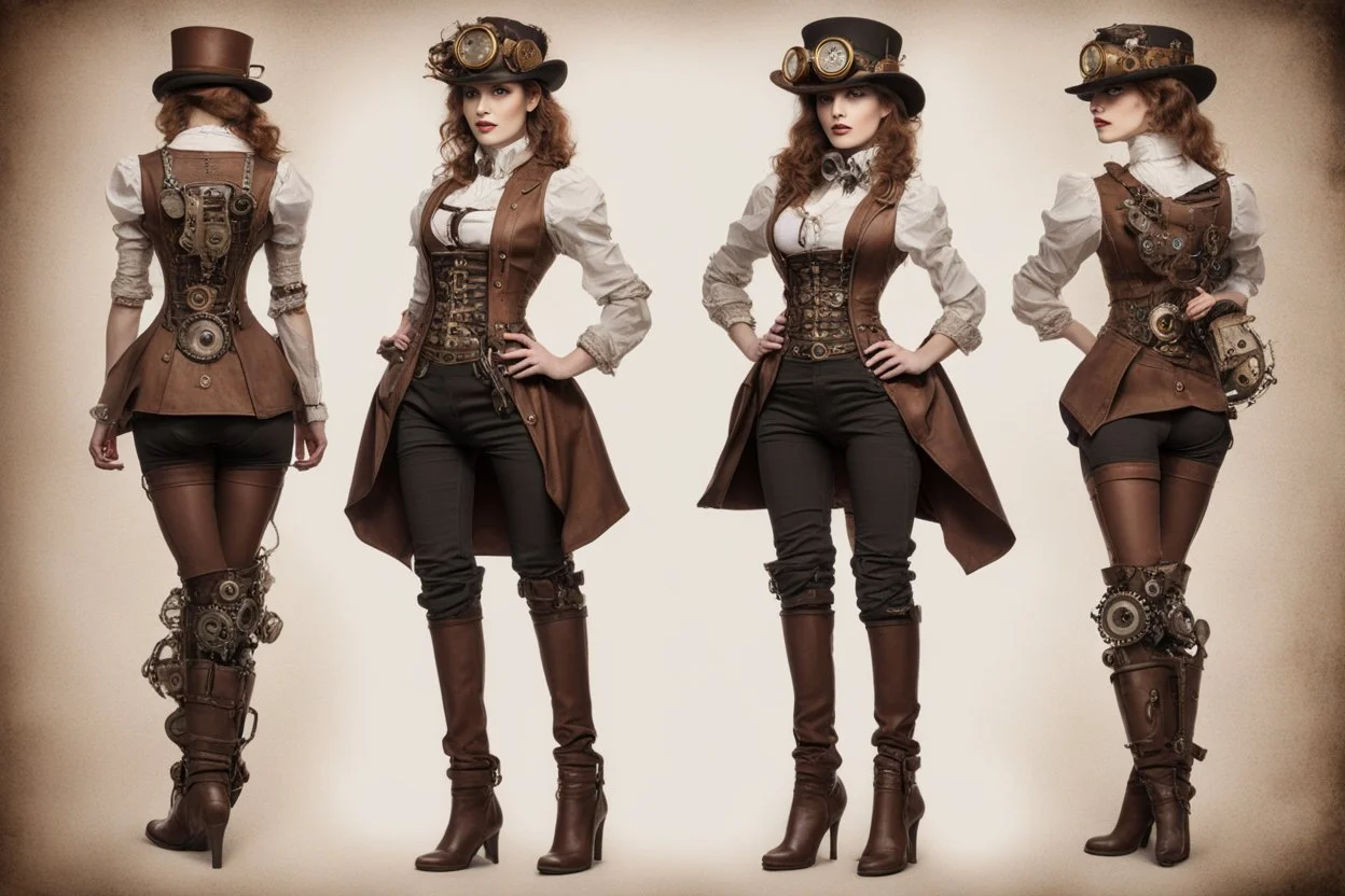 Наряд Механическая Леди, в стиле стимпанк, женский