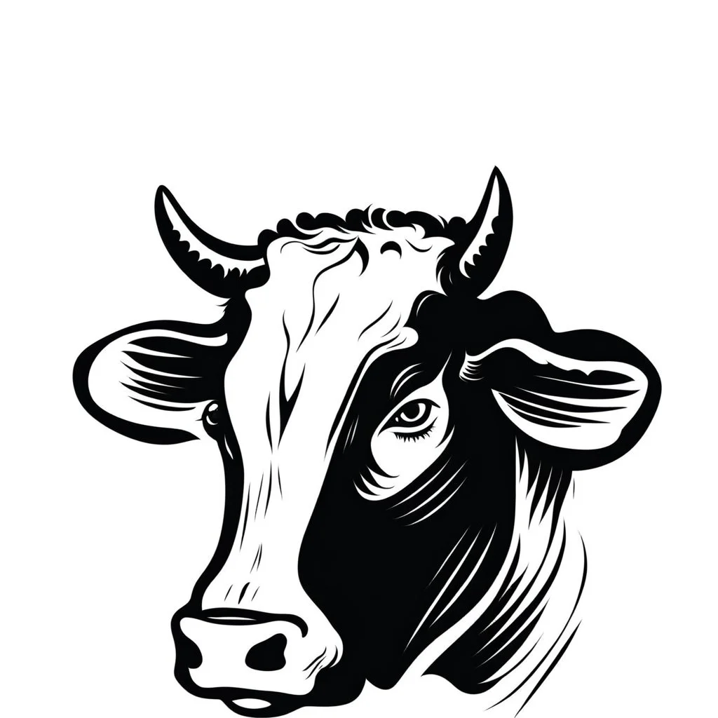 vector illustration of a cow