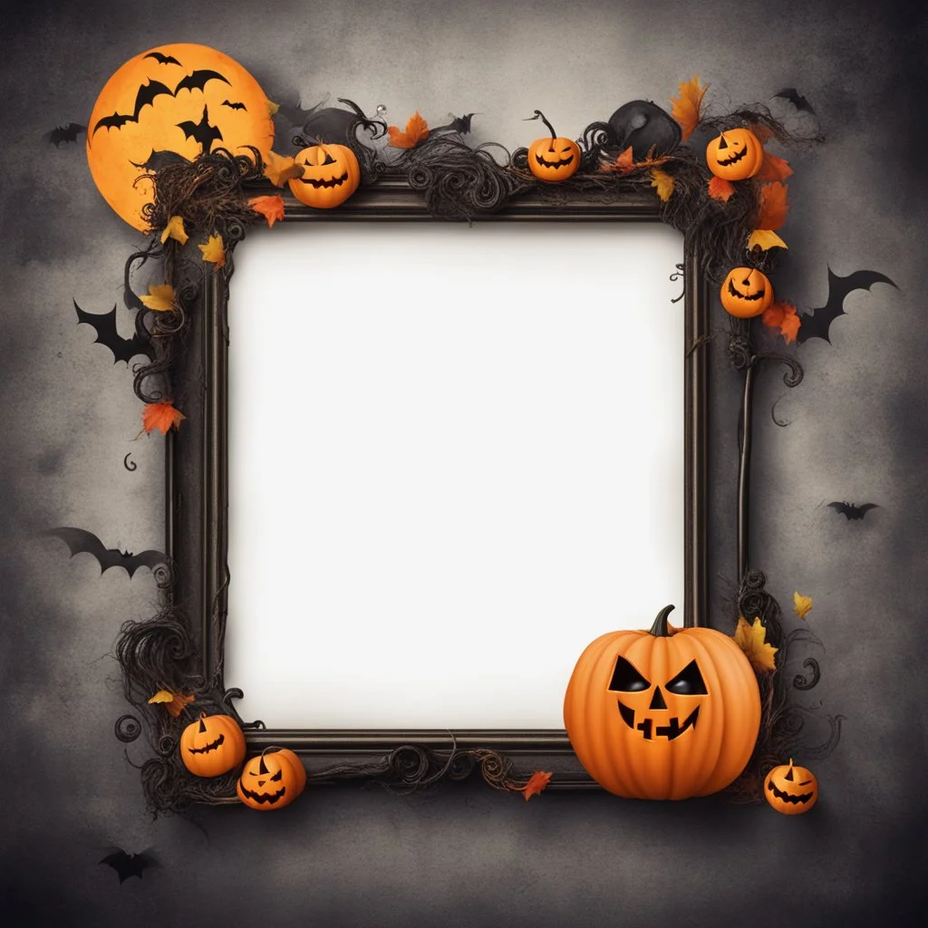 A Halloween picture frame for the Halloween school with a light background to remove