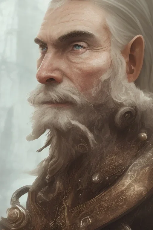 portrait elf man warrior, 8k resolution, high-quality, fine-detail, intricate, fantasy art, detailed matte, volumetric lighting, illustration, 3D