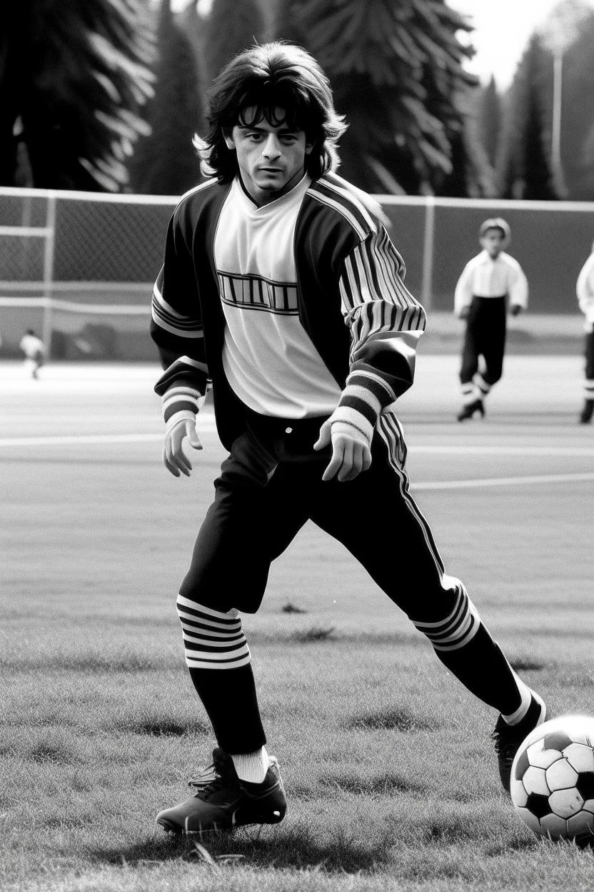 Michael Jackson playing soccer