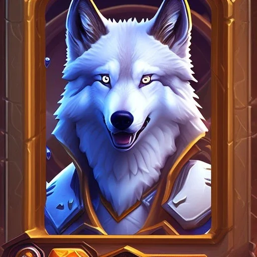 hearthstone card game hyper realistic character wolf