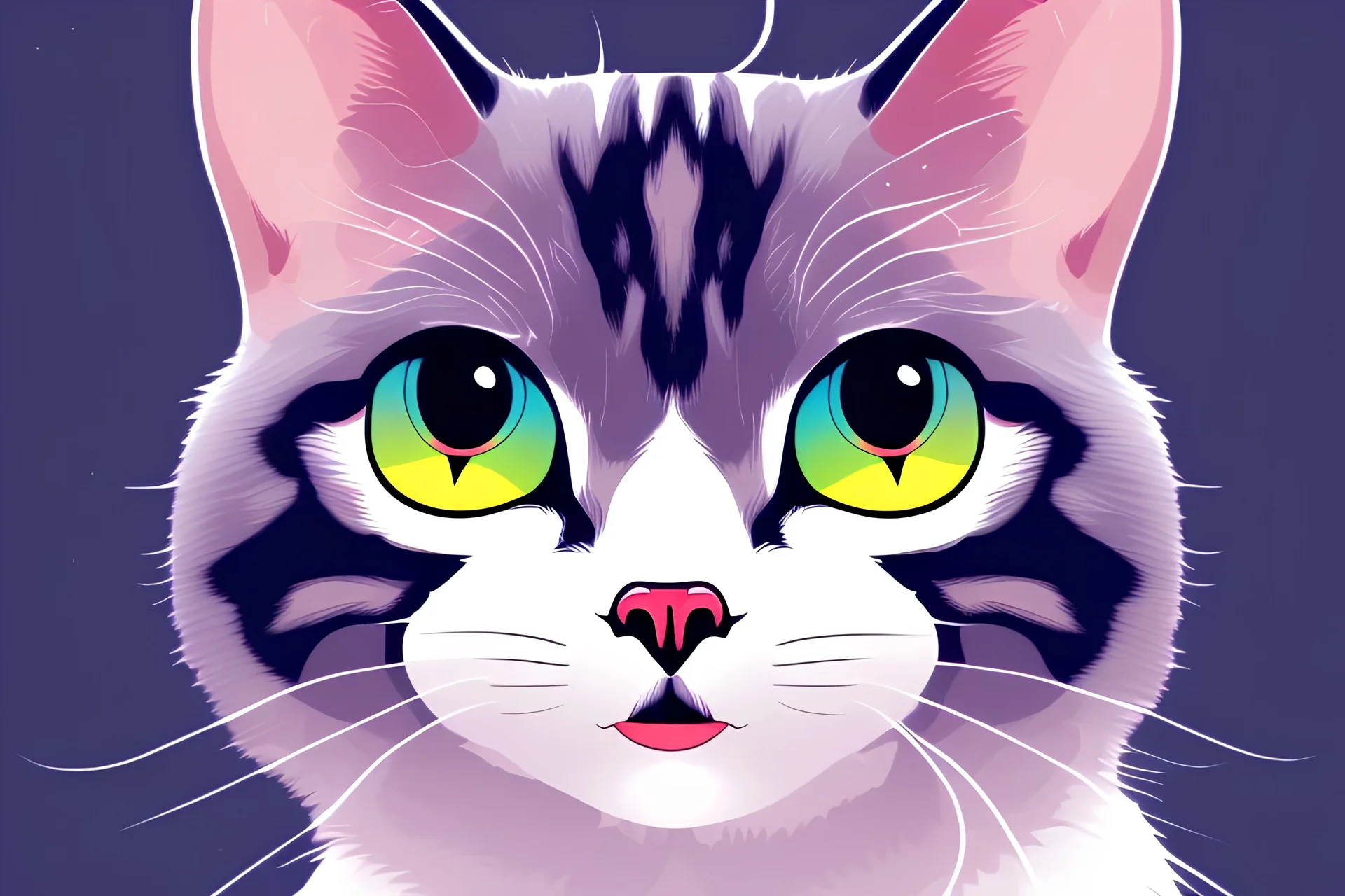 cute cat illustration isolated