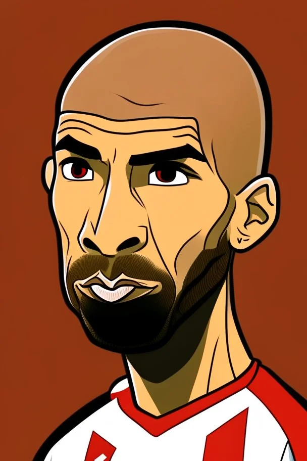 Thierry Henry French soccer player ,cartoon 2d