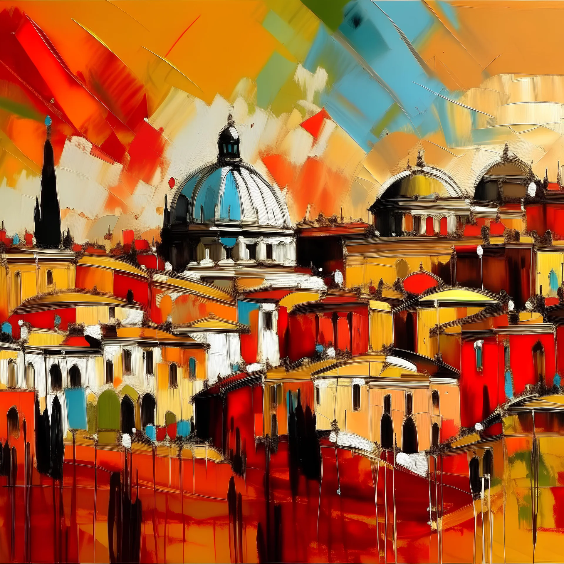 Abstract painting Rome