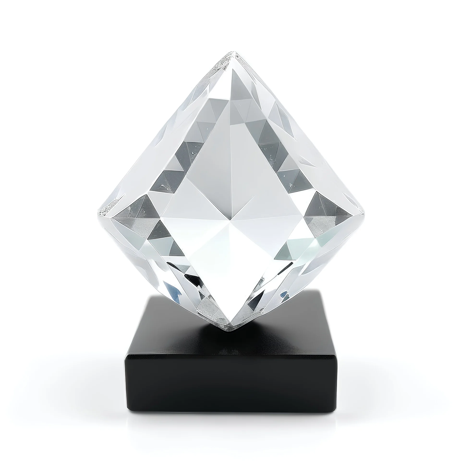 Glitter white grey diamond standing