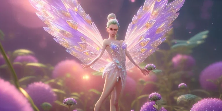 crystal subtle flower in a galactic ambiance beautiful fairy, transparent, delicate colors, in the foreground, full of details, smooth，soft light atmosphere, light effect，vaporwave colorful, concept art, smooth, extremely sharp detail, finely tuned detail, ultra high definition, 8 k, unreal engine 5, ultra sharp focus