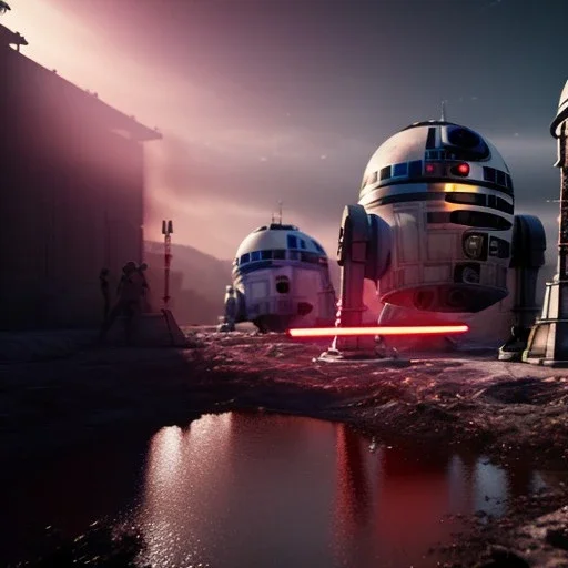 Star wars, İstanbul, alien invasion, robot attack, unreal engine 5, dramatic lighting, anime lut, hyper realistic, cinematic lighting