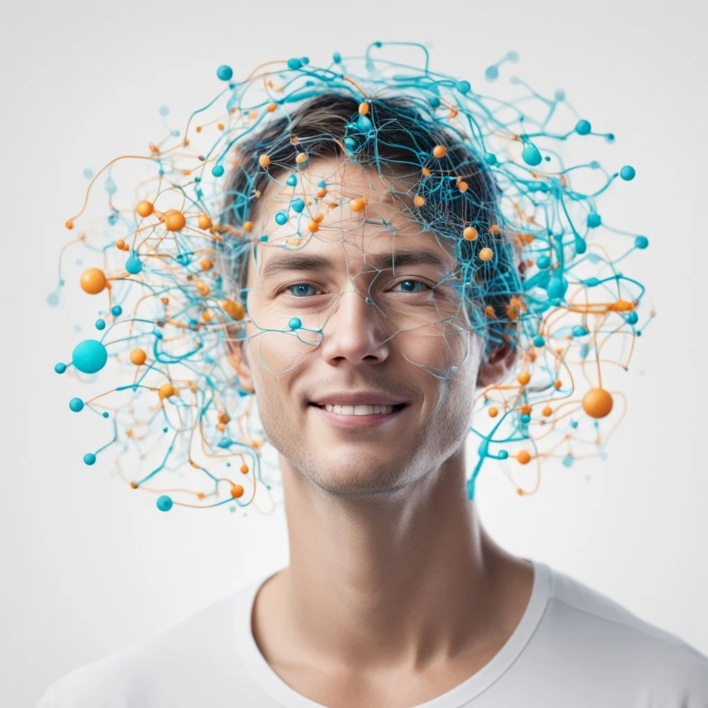 satisfied deep learning white background