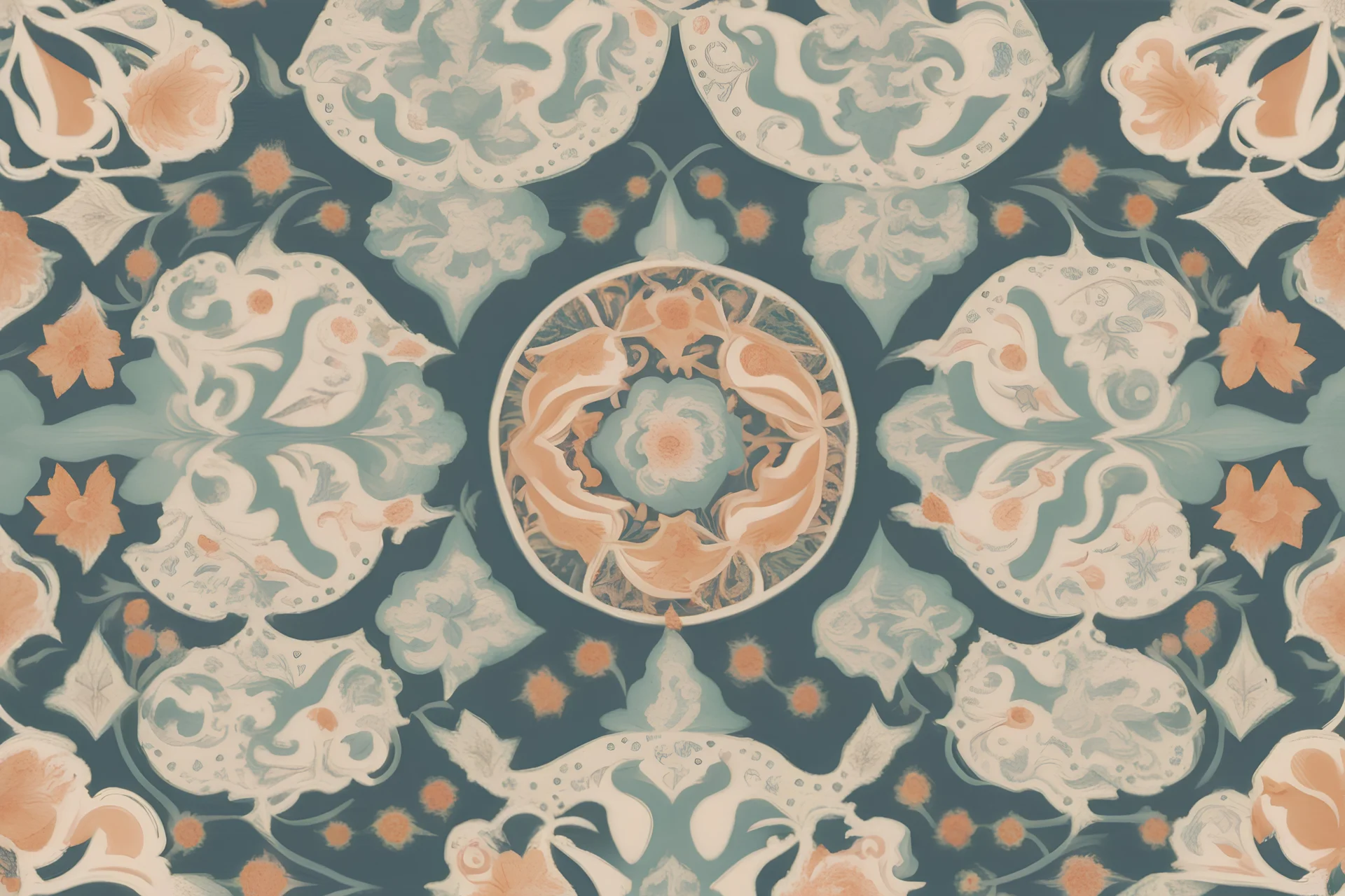 can you please design a minimalist surface print pattern that has a middle eastern influence
