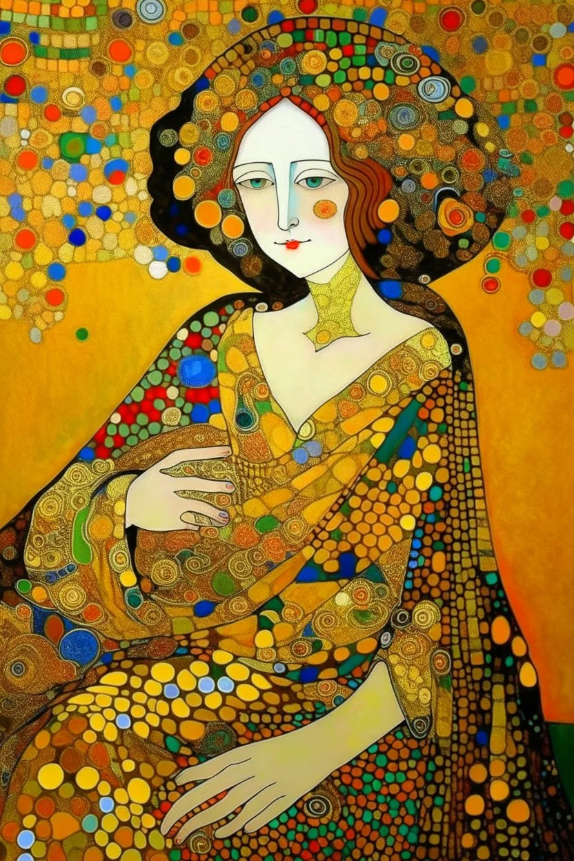 satoshi nakamoto in the style of klimt