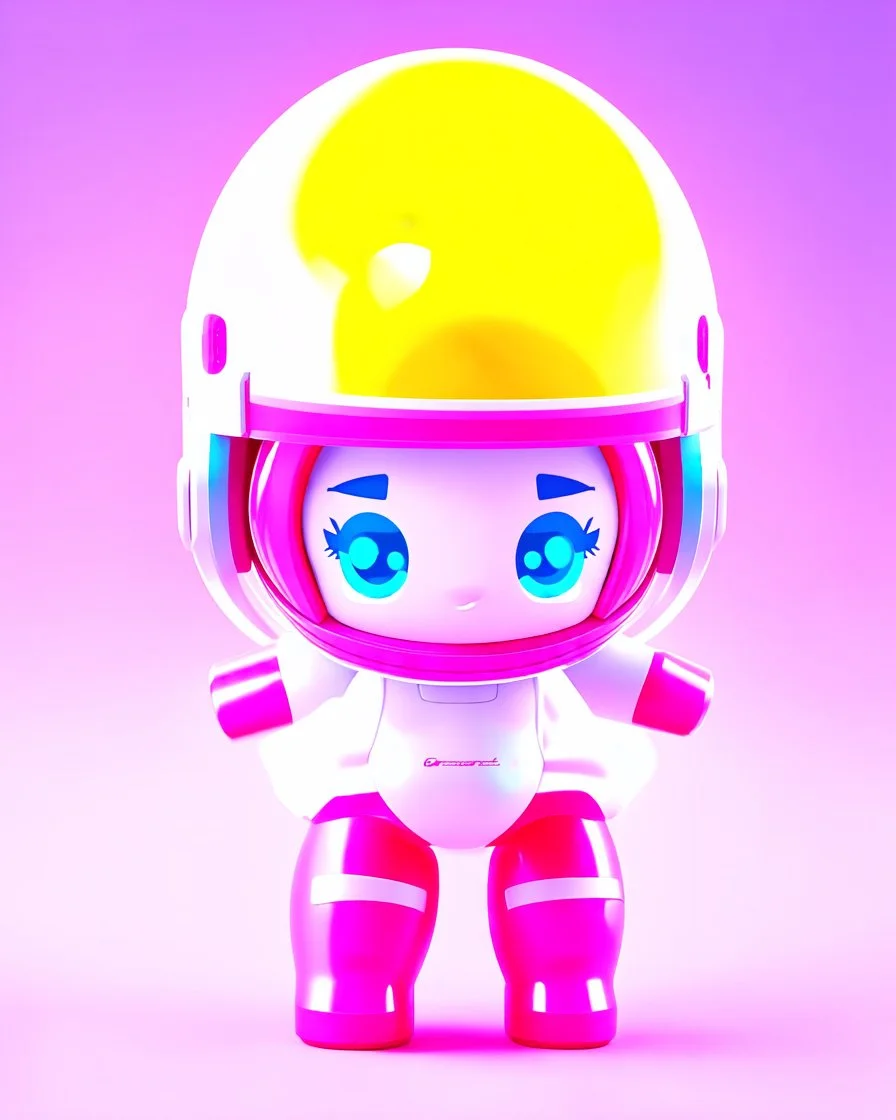 popmart space molly on solid background color