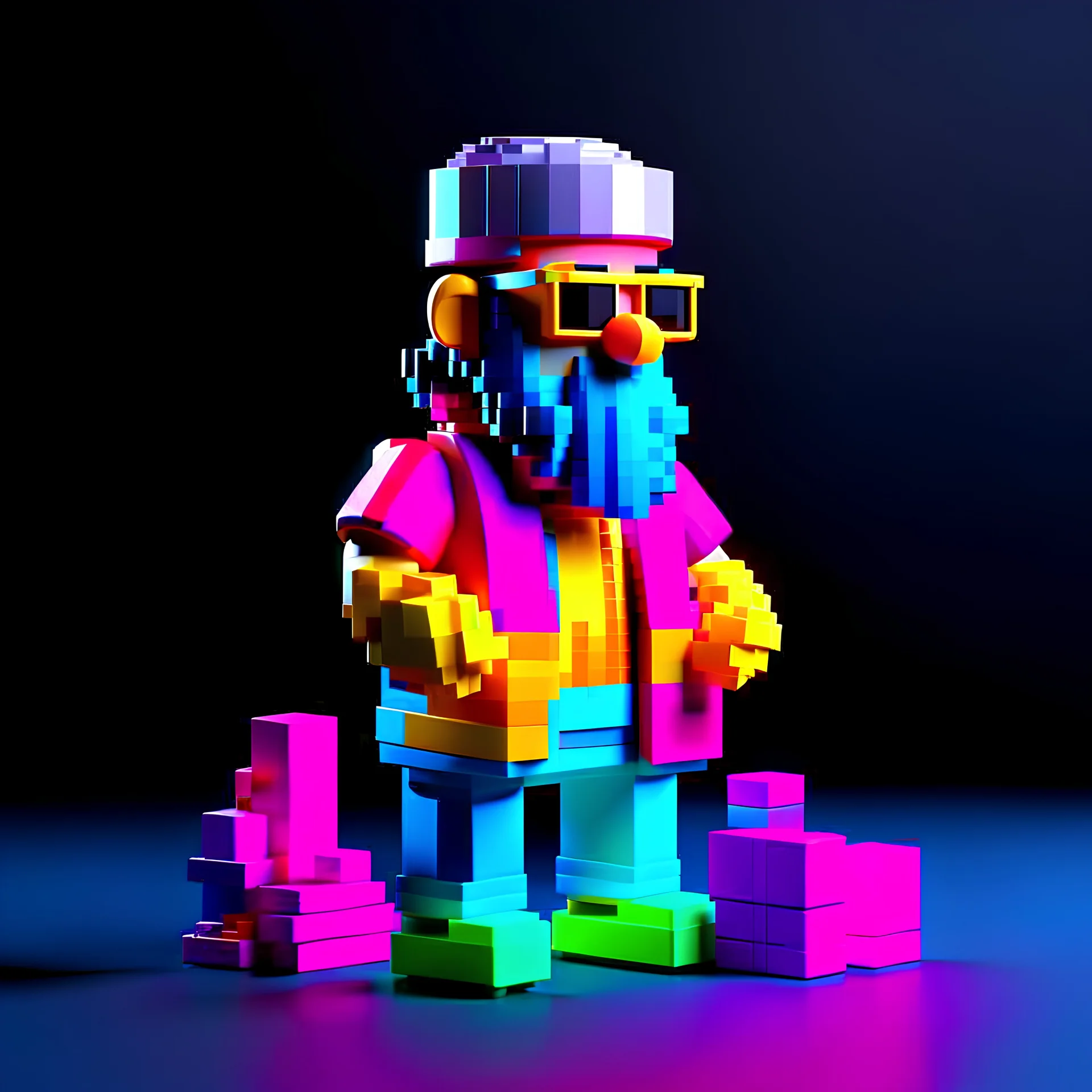 (((((3d pixel art nft style))))) ((( with a strong focus on the details))) ((((best quality, ultra-detailed, UHD 32k, vector illustration, nft character, trending on all NFT marketplaces, valued at a record-breaking price to purchase nft))))