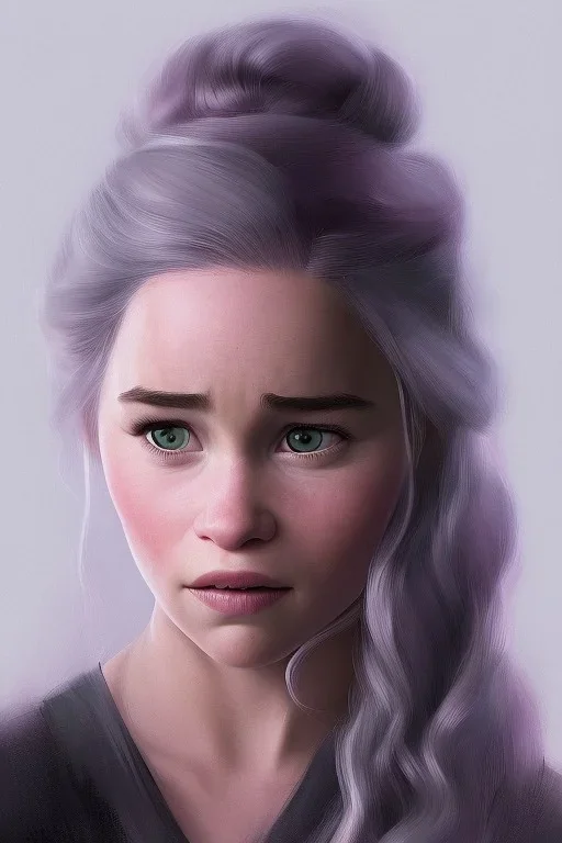 emilia clarke, head and shoulders portrait, head and, 8k resolution concept art portrait by Greg Rutkowski,