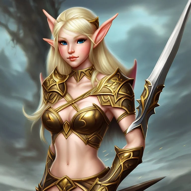 blonde elf warrior