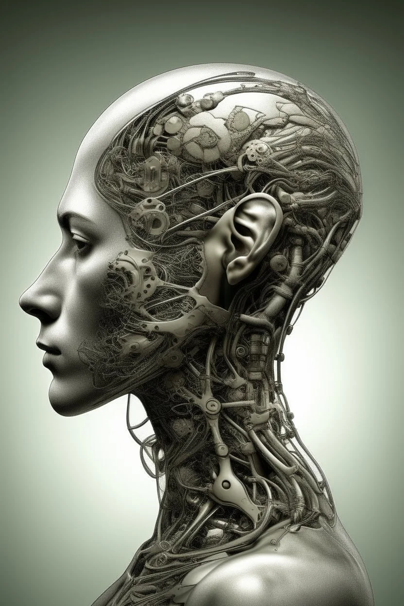 A creature half human half machine