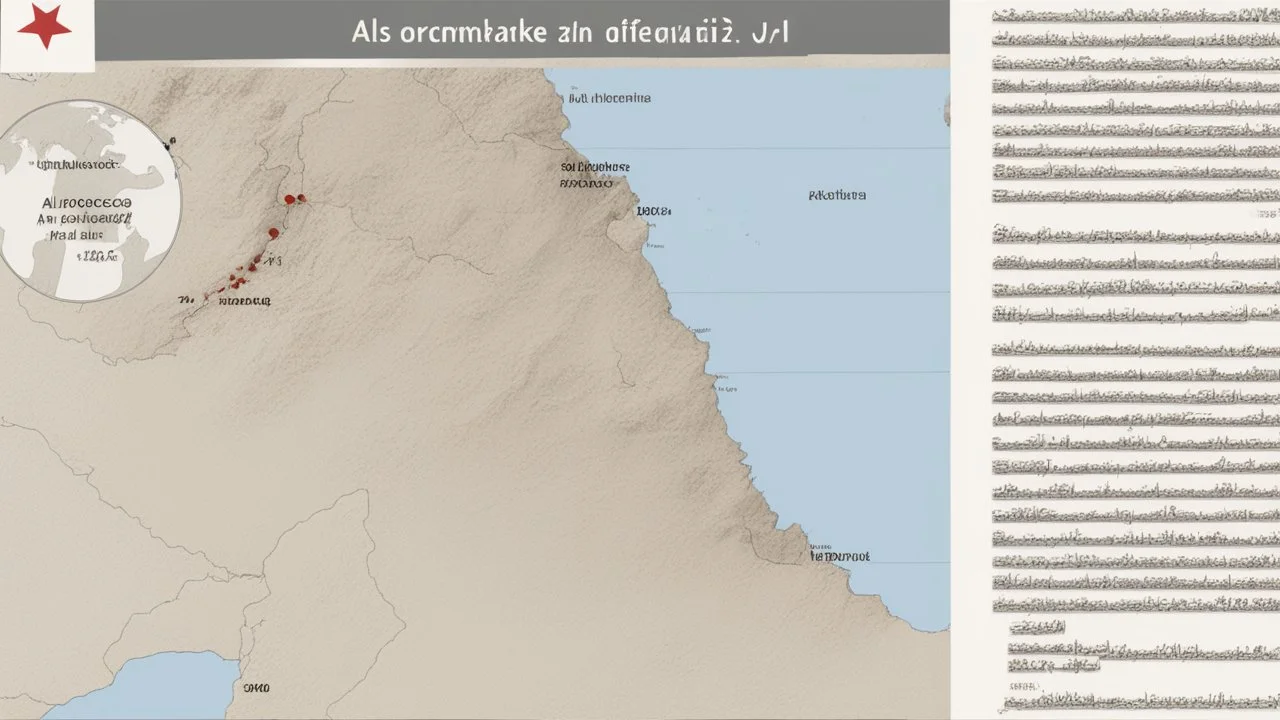 The thumbnail is about the earthquake that struck the Kingdom of Morocco and its impact on the residents and affected areas. The text indicates that the earthquake had a magnitude of 7 on the Richter scale and occurred in the Al-Hoceima region in the commune of "Igli." The text discusses the earthquake's effect on the residents, both in terms of human casualties and material damage, and provides advice to citizens on how to deal with this disaster. The thumbnail is suitable for use in a text-to-
