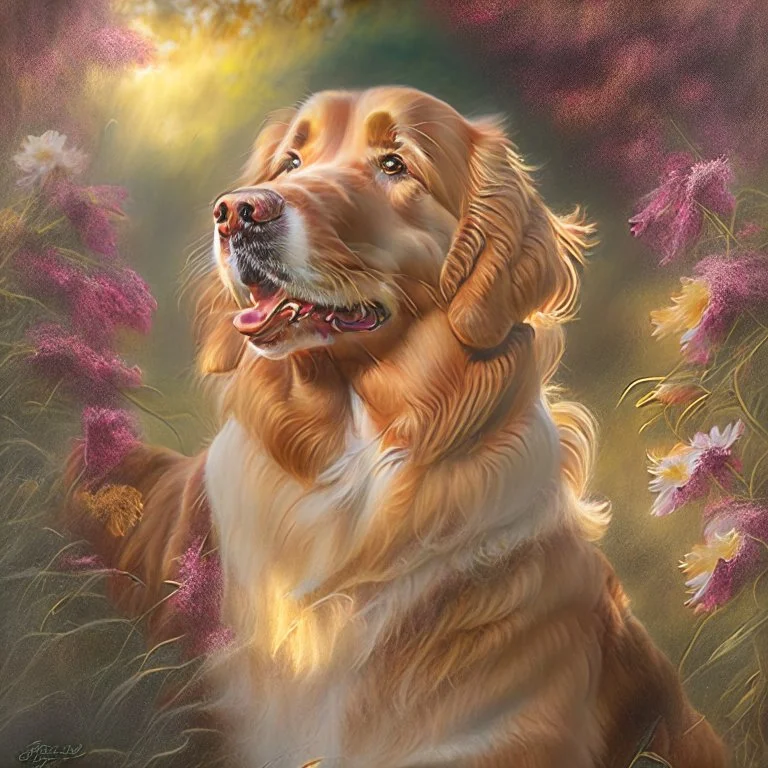 Hermoso perro arte nouveau