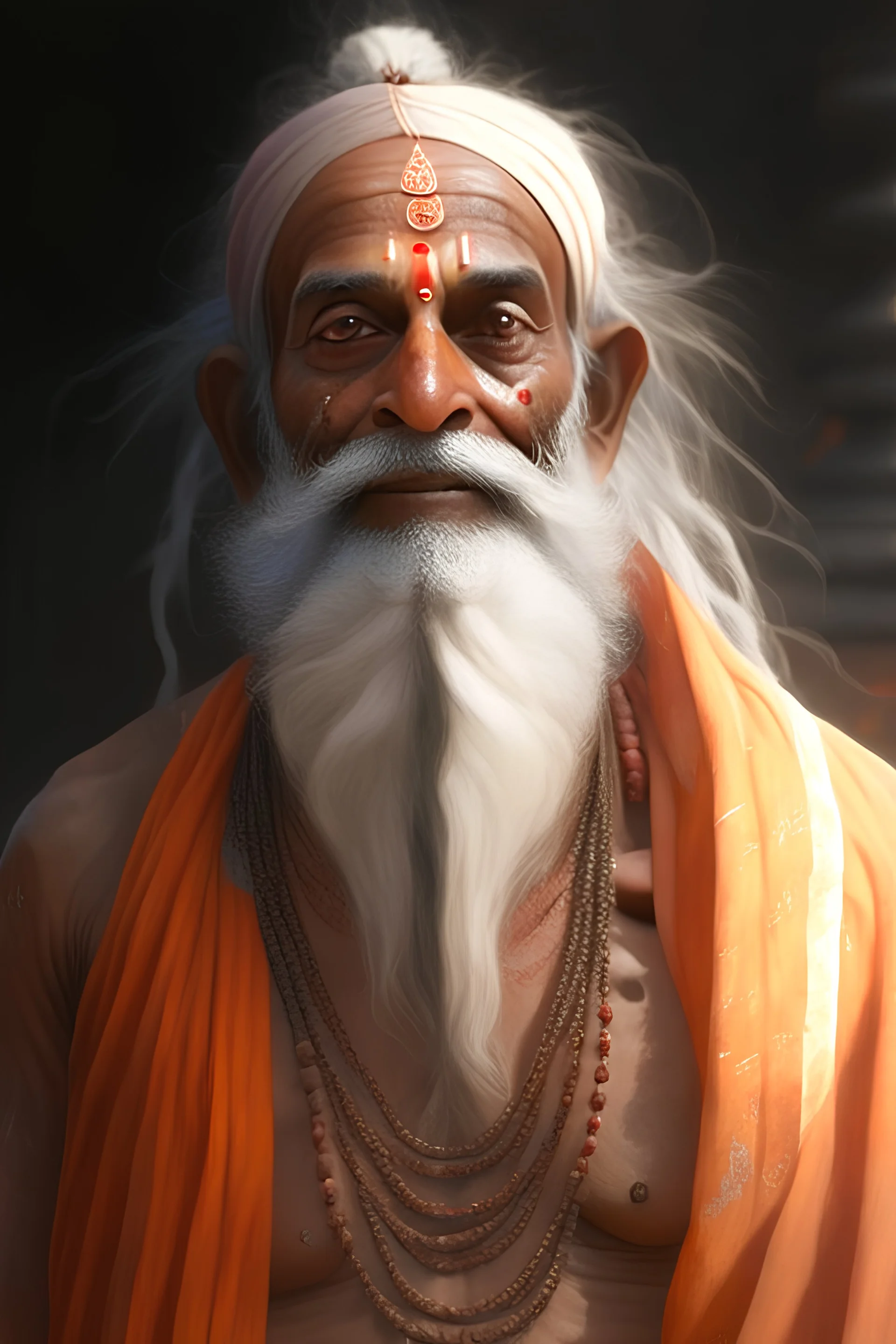 hindu guru, friendly, trending on artstation, super realistic, realism