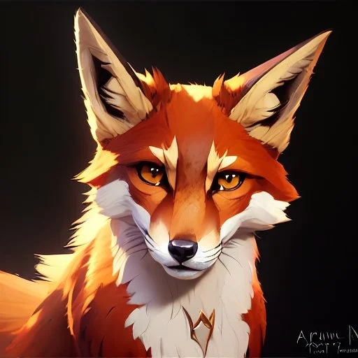 award winning portrait painting of a female anthropomorphic fox with fur instead of skin, (backlighting:1.4), digital painting, concept art, smooth, sharp focus, rule of thirds, intricate details, medium shot, (shallow depth of field:1.1), 4k, furry, fluffy, fursona, large tail, fluffly tail