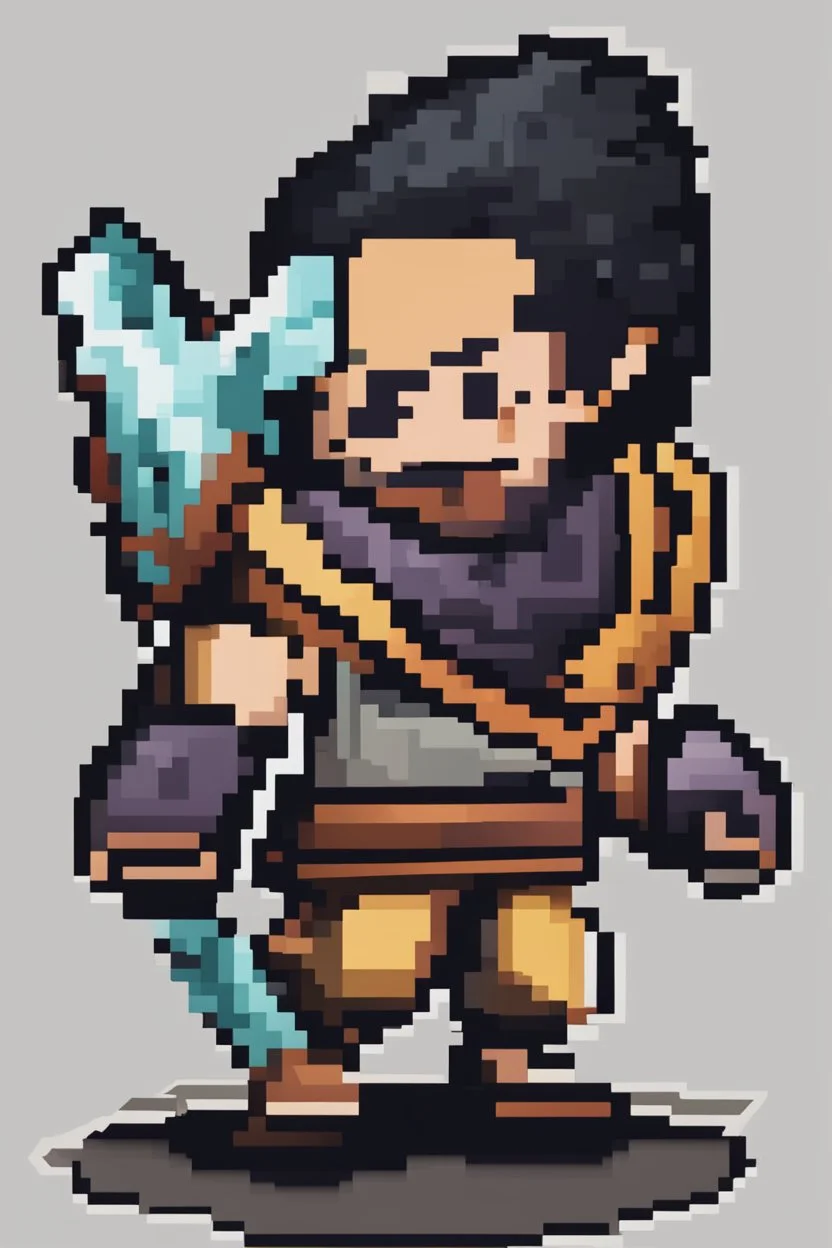 pixelate, character, warrior, sprite, run, stay, fight