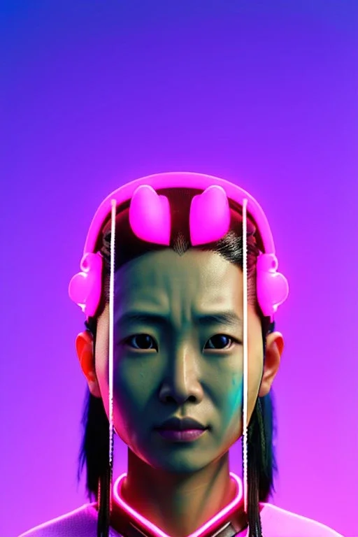 portrait, Asian cyborg woman, samurai warrior :: symmetry photography, cyberpunk style, pink hair, wires conveying, perfect eyes, samurai helmet, tiger mask, black samurai army, katana, japanese traditional ornaments, pink, white, black, glow eyes, cinematic, Ultra realistic, dark scene, soft color, highly detailed, unreal engine 5, RTX, ultra detail, 3d, finely drawn, high definition.