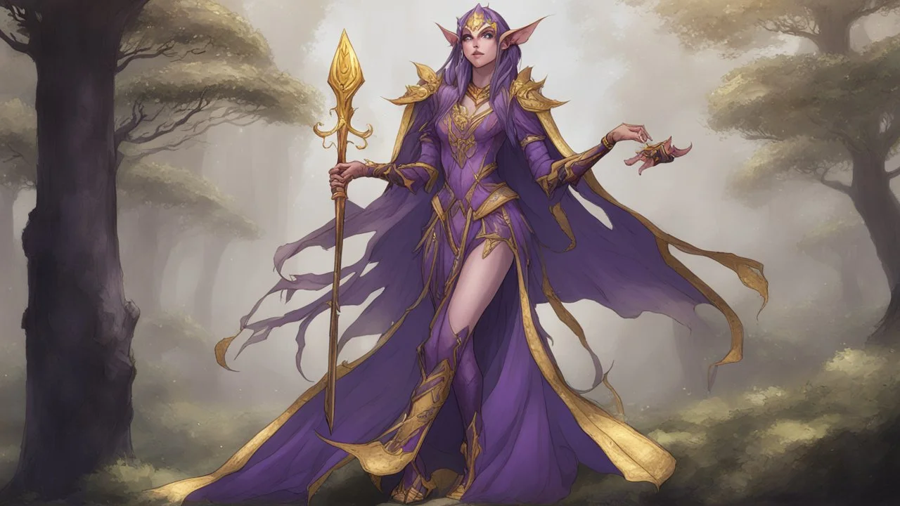 A purple Umbral Gold Elf