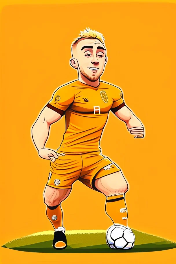 Jarrod Bowen English football player cartoon 2d