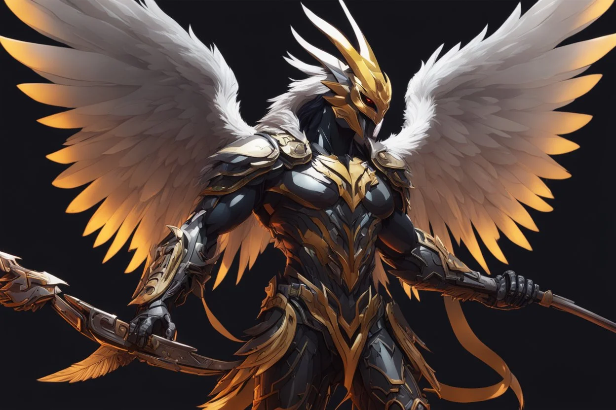 grendel in 8k solo leveling shadow artstyle, ra them, neon effect, big white wings, feathers, full body, apocalypse, intricate details, highly detailed, high details, detailed portrait, masterpiece,ultra detailed, ultra quality
