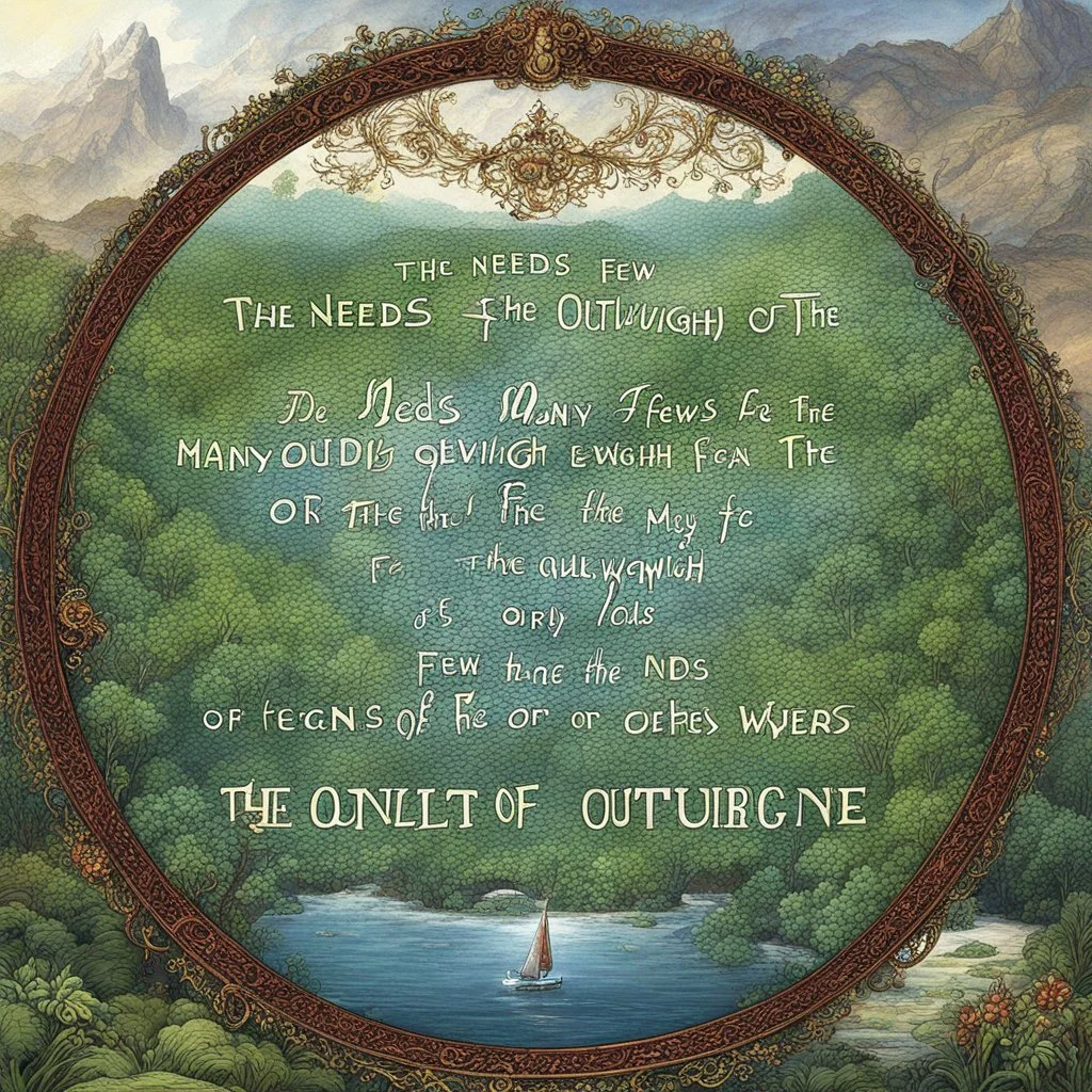 The needs of the many outweigh the needs of the few, or the one