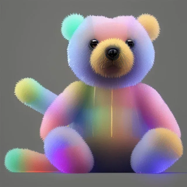 transparent multicolor crystal bear