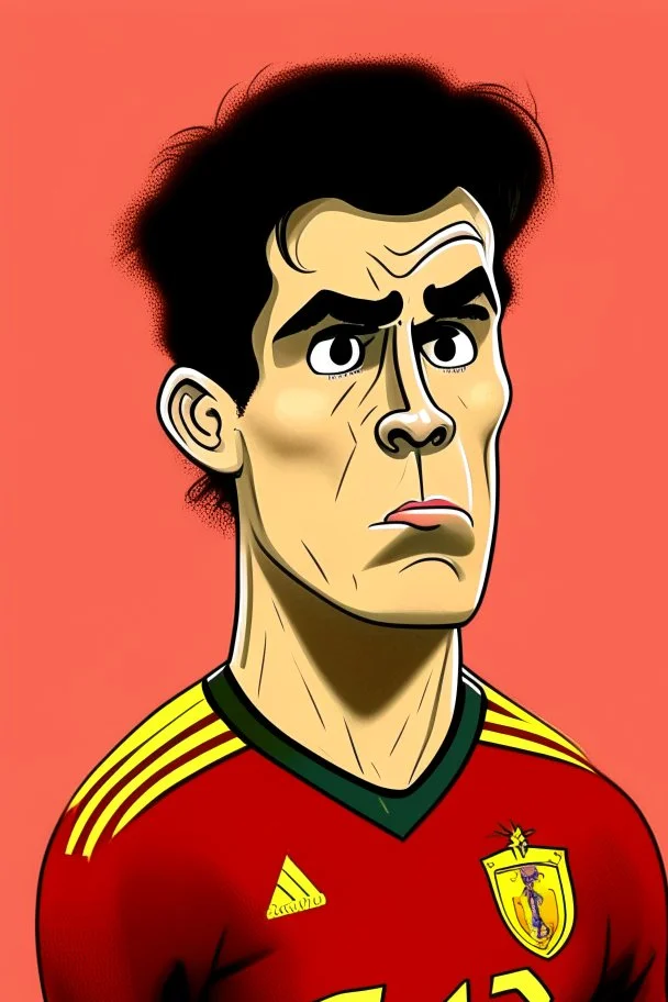 Nicholas Williams Spanish football player cartoon 2d