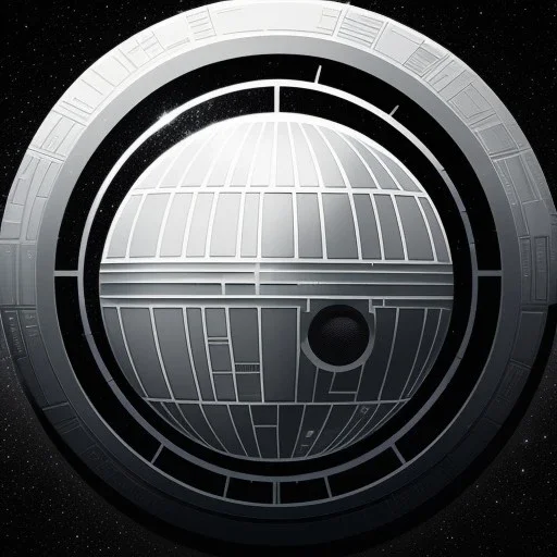 embossed Star Wars death star Logo