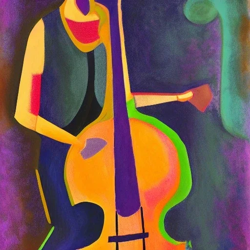 https://s3images.coroflot.com/user_files/individual_files/226181_uBz61P_Jm5HgBYwm4kFQRmvVL.jpg Image of Ron Carter playing stand-up bass, full body, bass player,abstract expressionism, style of Thomas Marsh