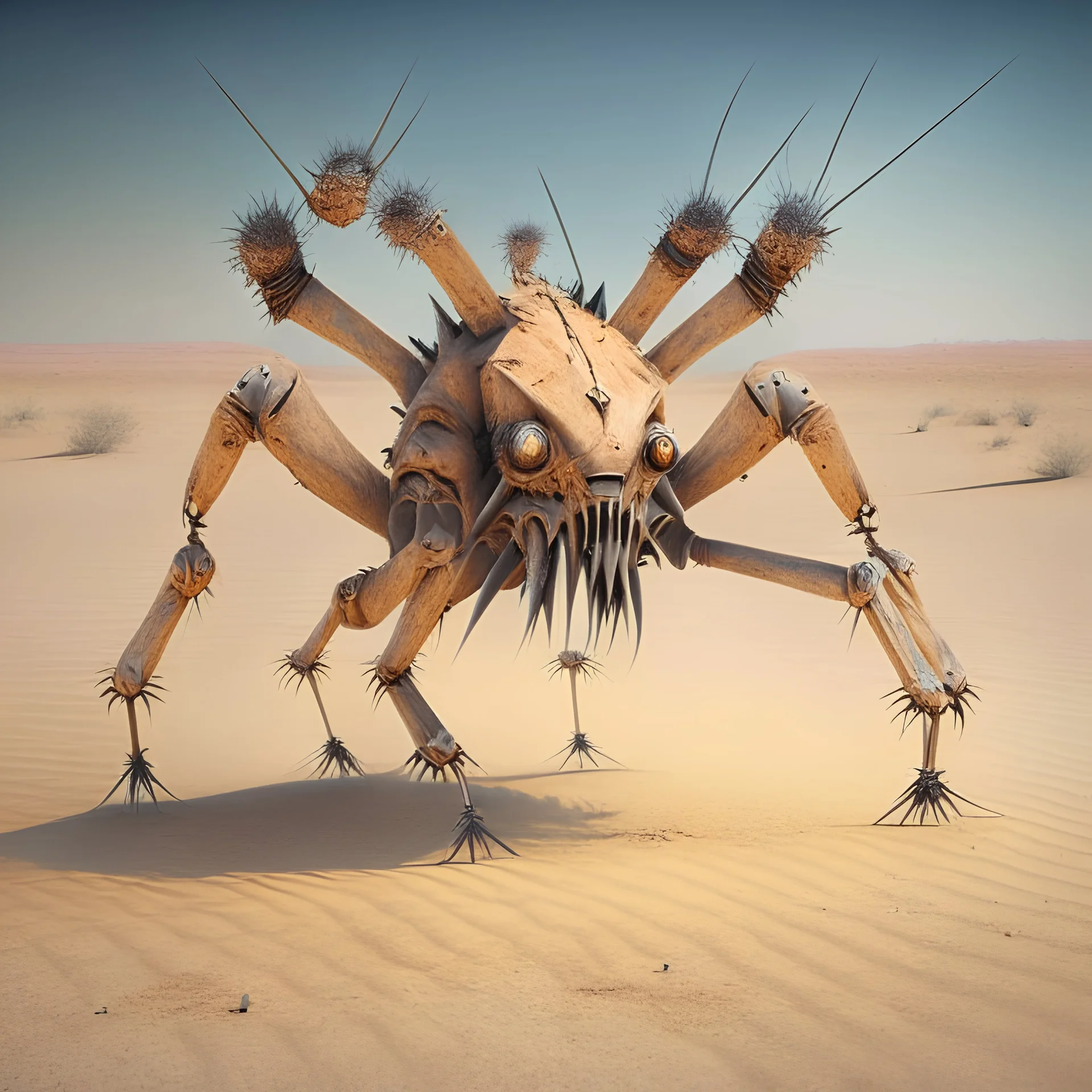 a desert monster with 4 legs