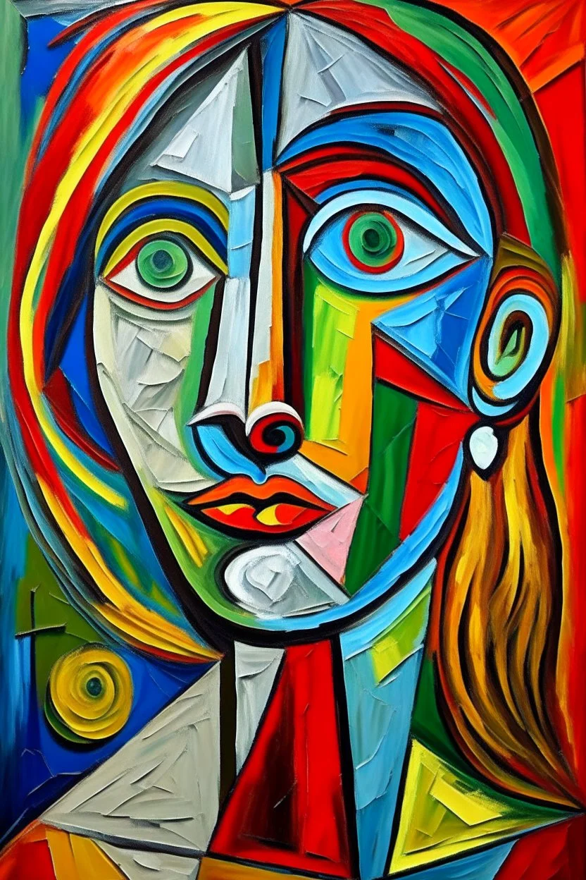 picasso vrouw schilderrij abstract