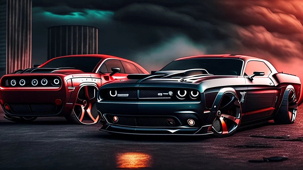 dodge challenger SRT Hellcat x Bentley fusion, super detailed, 4K, Wallpaper