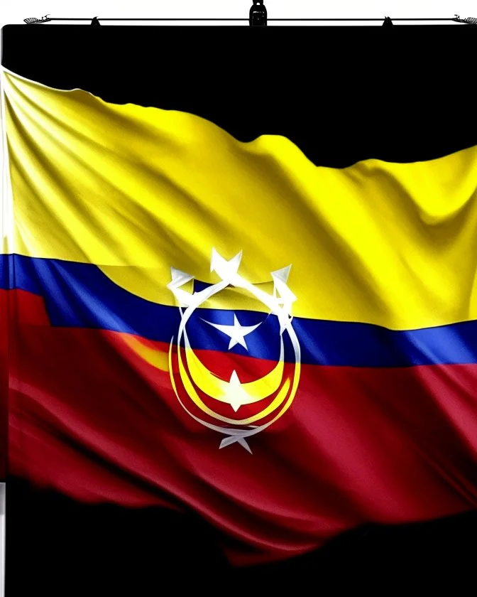 Gustavo Petro plano medio obra de arte 4k bandera de colombia sombra 3D detallado impactante coherente