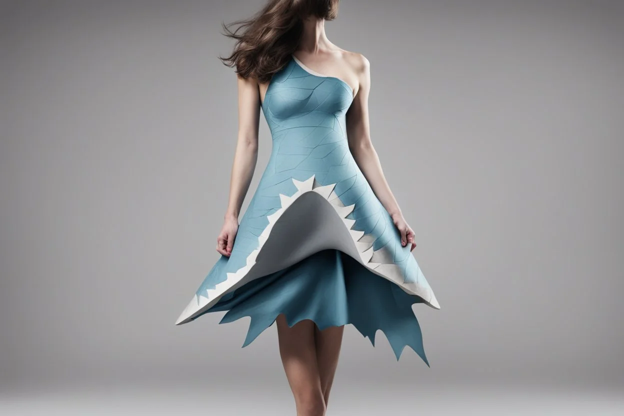 наряд платье что напоминает акулу