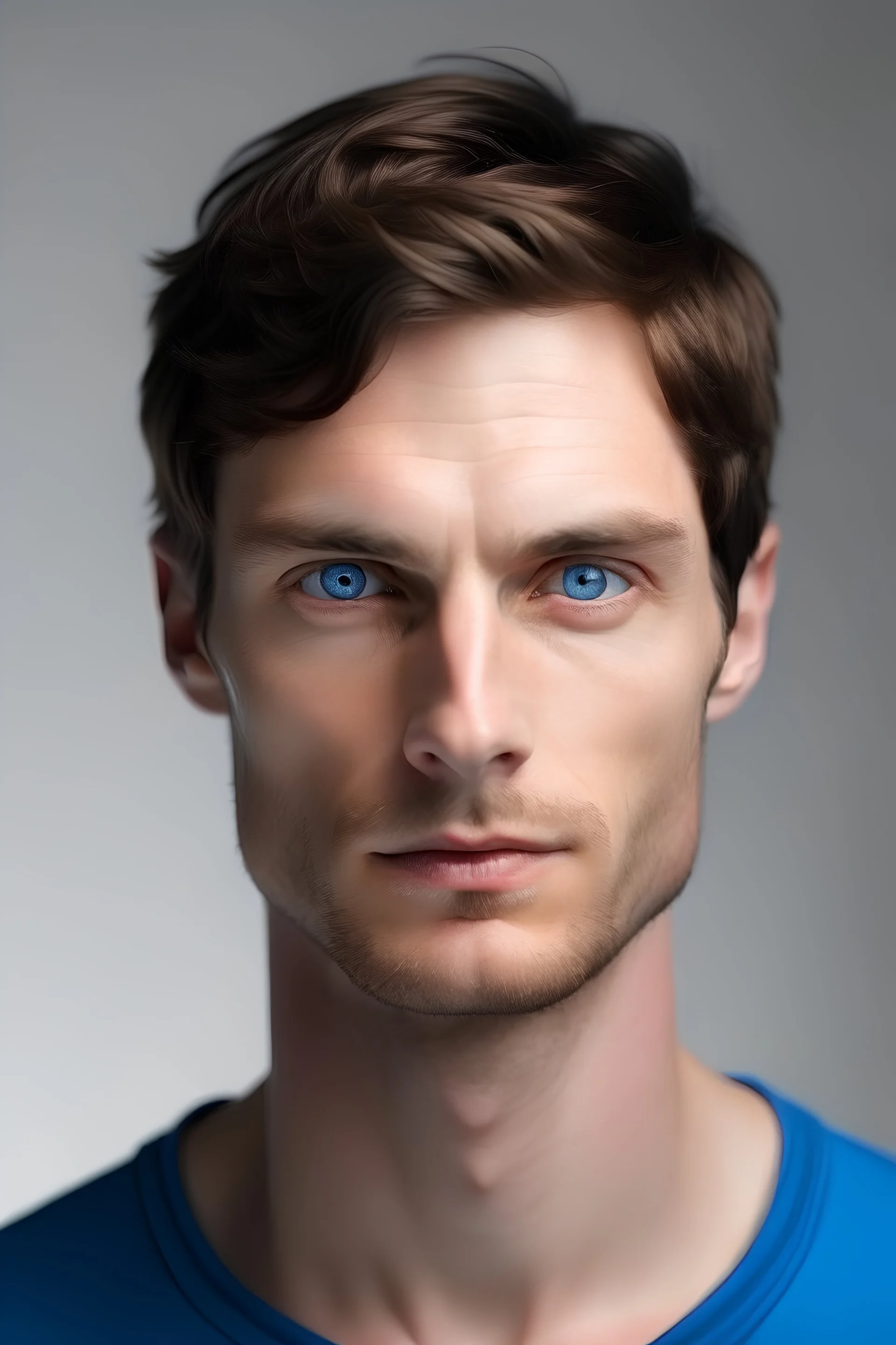 a tall white man with brown hair and blue eyes