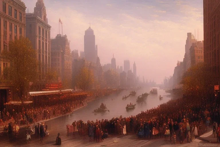 Sydney Laurence painting of new york city in 1887